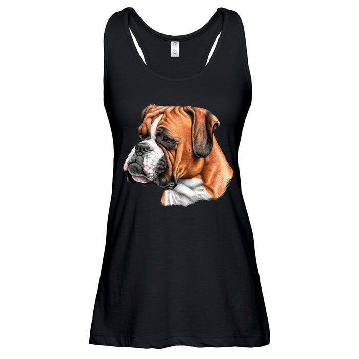 Boxer Face Ladies Essential Flowy Tank