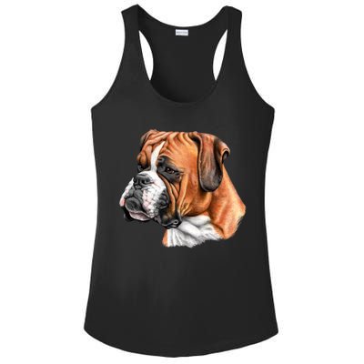 Boxer Face Ladies PosiCharge Competitor Racerback Tank