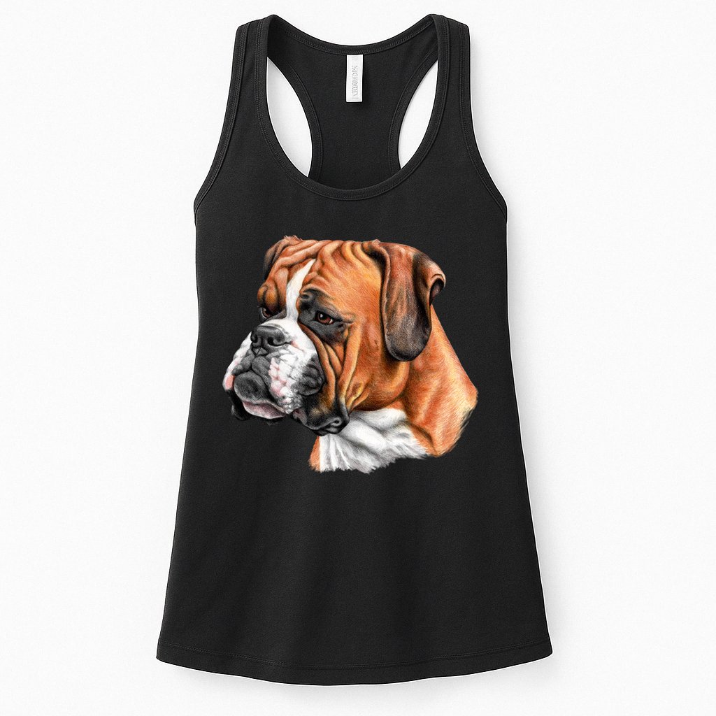 Boxer Face Womens Tank Top