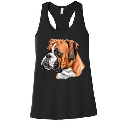 Boxer Face Women's Racerback Tank