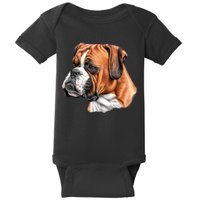 Boxer Face Baby Bodysuit