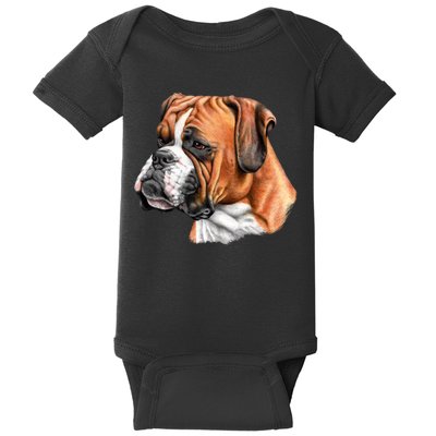 Boxer Face Baby Bodysuit