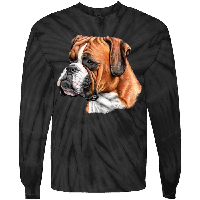 Boxer Face Tie-Dye Long Sleeve Shirt