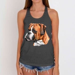 Boxer Face Women's Knotted Racerback Tank