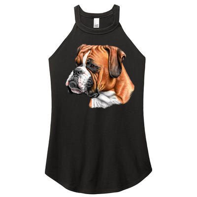 Boxer Face Women's Perfect Tri Rocker Tank