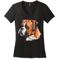 Boxer Face Women's V-Neck T-Shirt