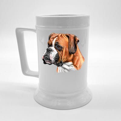 Boxer Face Beer Stein