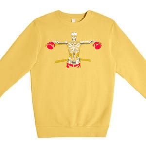 Boxing Skeleton Premium Crewneck Sweatshirt