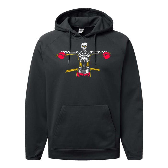 Boxing Skeleton Performance Fleece Hoodie