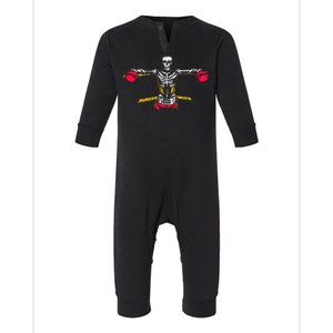 Boxing Skeleton Infant Fleece One Piece