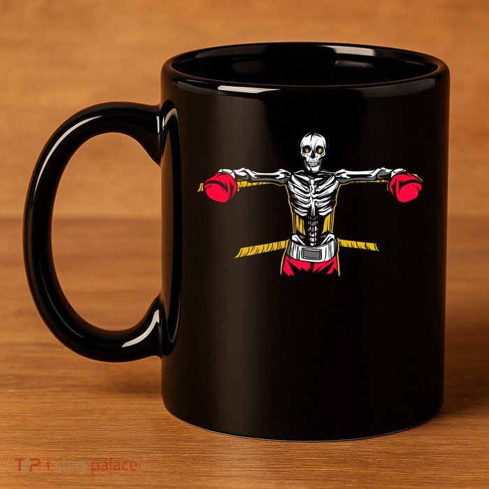 Boxing Skeleton 11oz C Handle Ceramic Mug