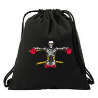 Boxing Skeleton Drawstring Bag