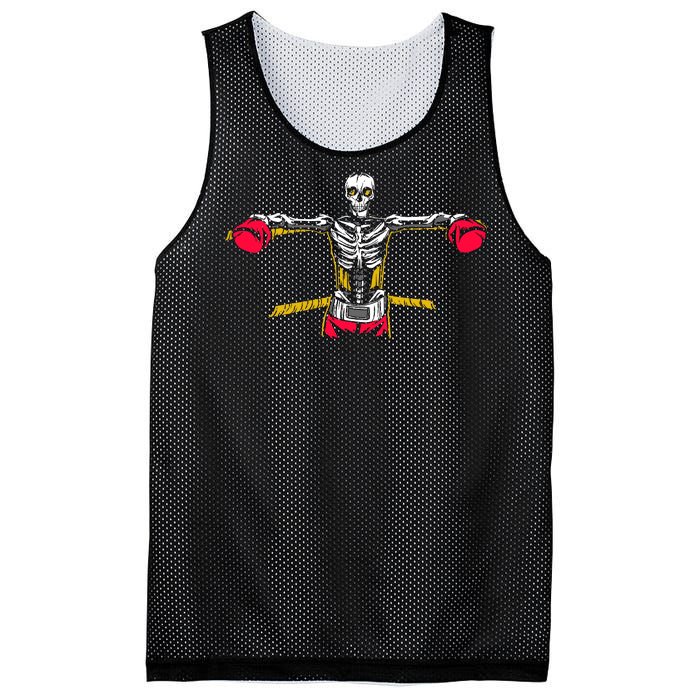 Boxing Skeleton Mesh Reversible Basketball Jersey Tank