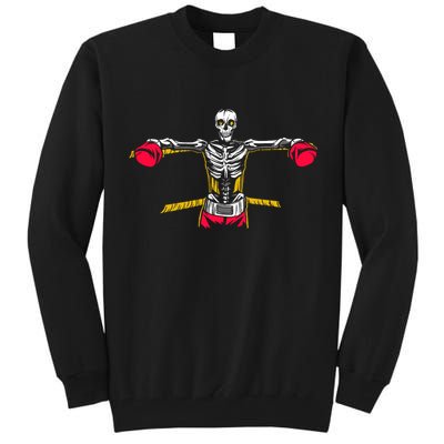 Boxing Skeleton Tall Sweatshirt