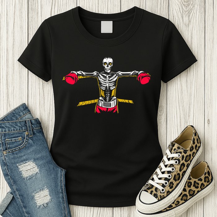 Boxing Skeleton Womens T-Shirt
