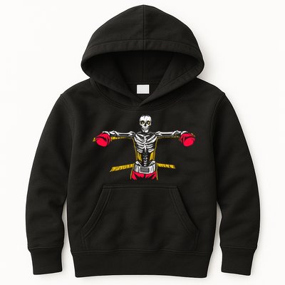 Boxing Skeleton Kids Hoodie