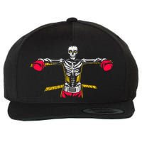 Boxing Skeleton Wool Snapback Cap