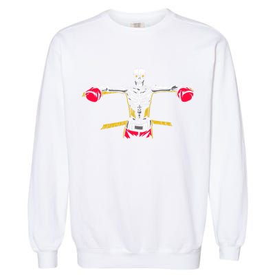 Boxing Skeleton Garment-Dyed Sweatshirt