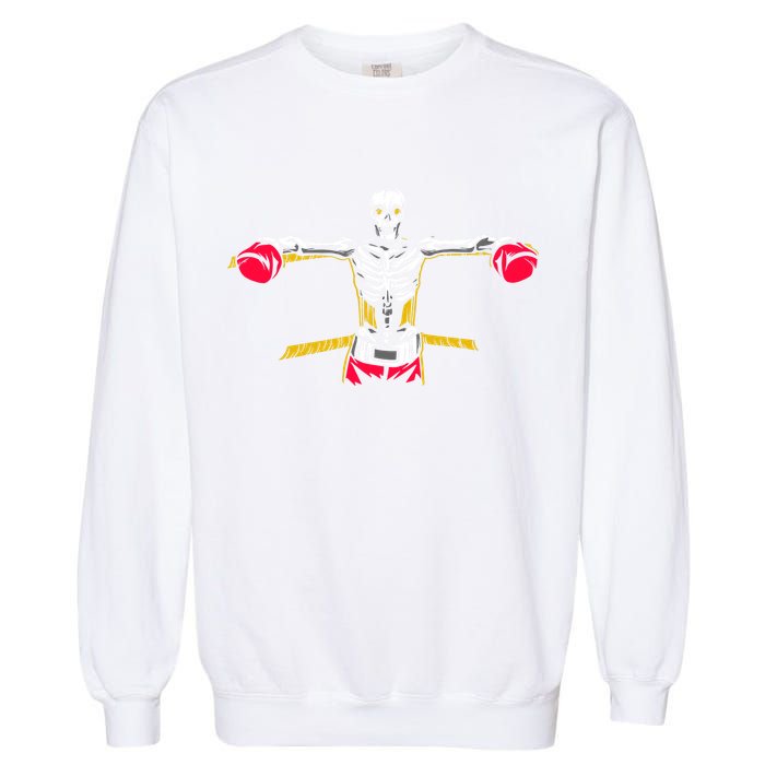 Boxing Skeleton Garment-Dyed Sweatshirt