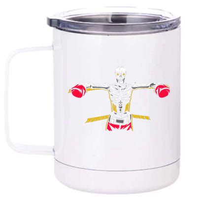 Boxing Skeleton 12 oz Stainless Steel Tumbler Cup