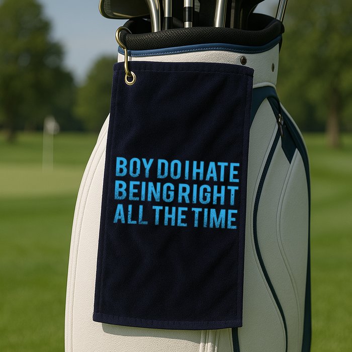 Boy Do I Hate Being Right All The Time Golf Towel
