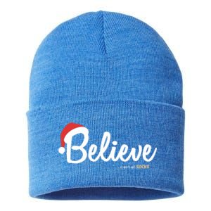 Believe Or You Will Get Socks Believe In Christmas Gift Sustainable Knit Beanie