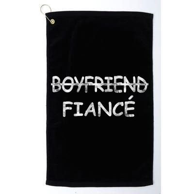 Boyfriend Fiance Engagement Party Golf Towel