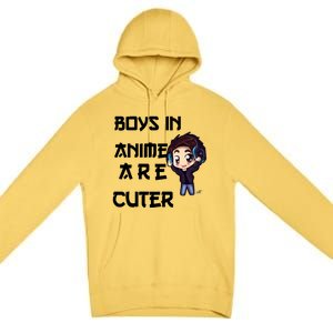 Boys In Anime Are Cuter Premium Pullover Hoodie