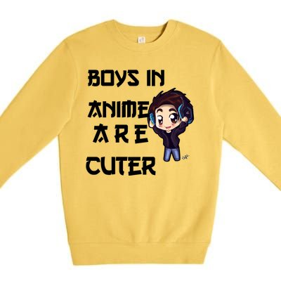 Boys In Anime Are Cuter Premium Crewneck Sweatshirt