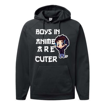 Boys In Anime Are Cuter Performance Fleece Hoodie