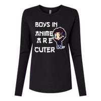 Boys In Anime Are Cuter Womens Cotton Relaxed Long Sleeve T-Shirt