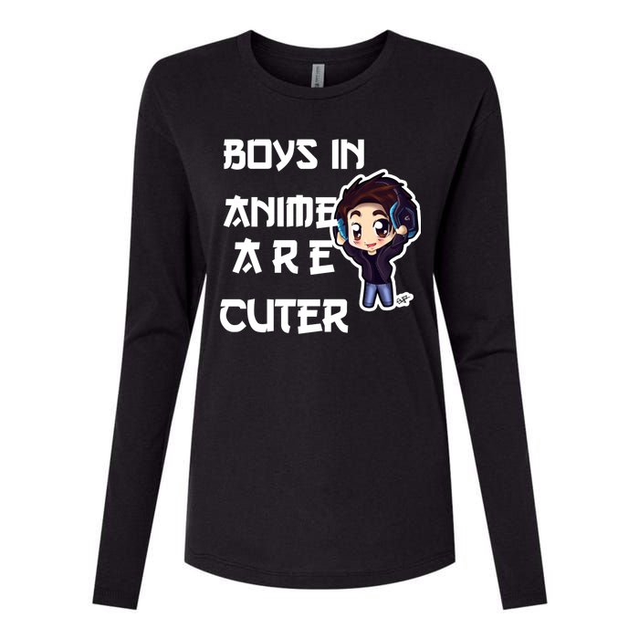 Boys In Anime Are Cuter Womens Cotton Relaxed Long Sleeve T-Shirt