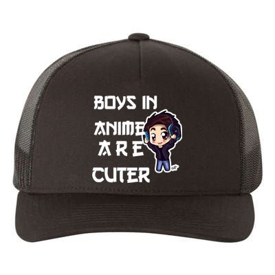 Boys In Anime Are Cuter Yupoong Adult 5-Panel Trucker Hat