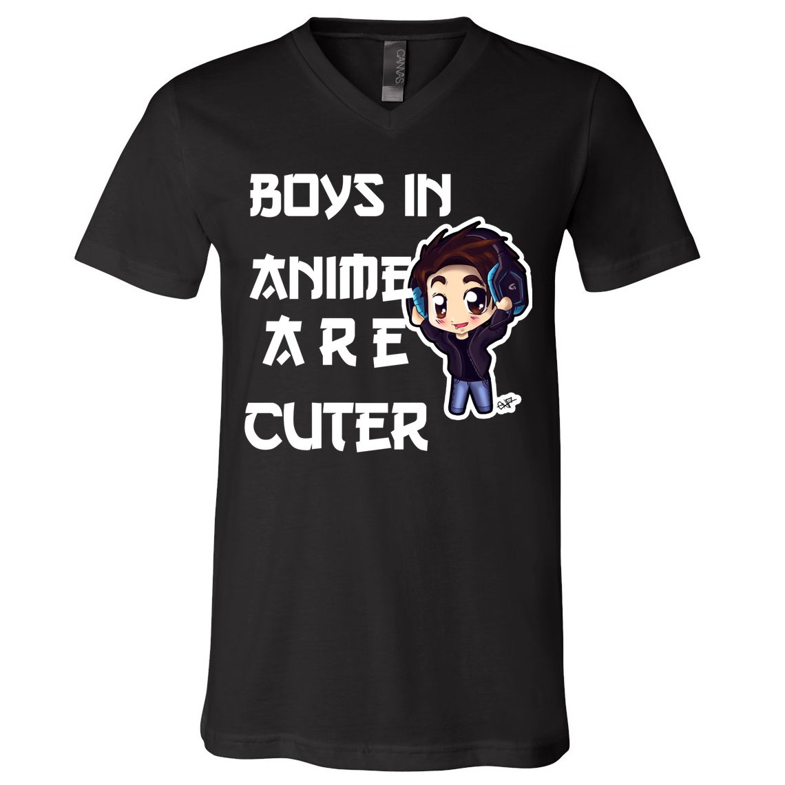 Boys In Anime Are Cuter V-Neck T-Shirt