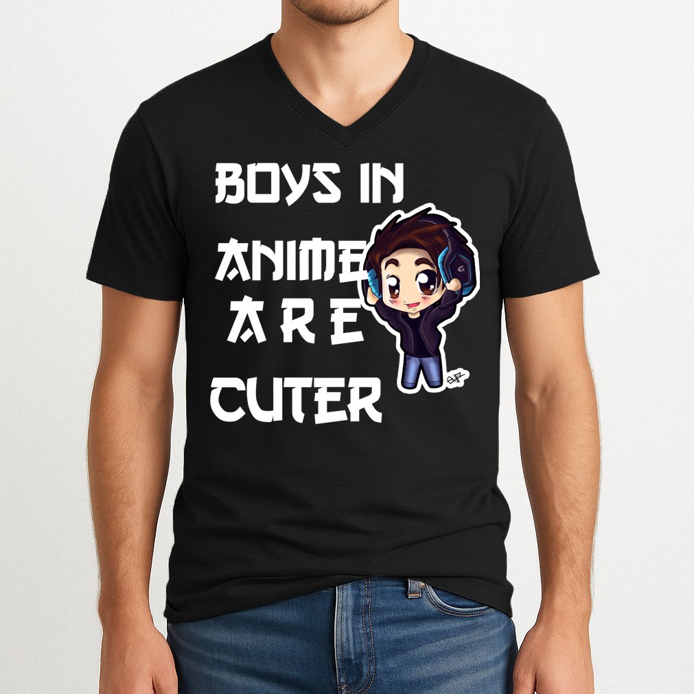 Boys In Anime Are Cuter V-Neck T-Shirt