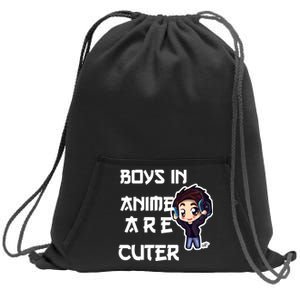 Boys In Anime Are Cuter Sweatshirt Cinch Pack Bag