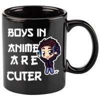 Boys In Anime Are Cuter 11oz C Handle Ceramic Mug