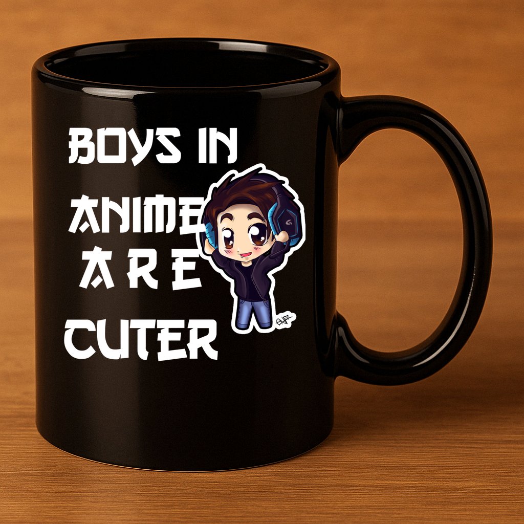 Boys In Anime Are Cuter 11oz C Handle Ceramic Mug