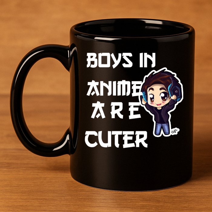 Boys In Anime Are Cuter 11oz C Handle Ceramic Mug