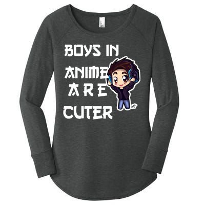 Boys In Anime Are Cuter Women's Perfect Tri Tunic Long Sleeve Shirt