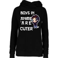 Boys In Anime Are Cuter Womens Funnel Neck Pullover Hood