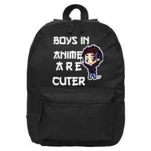 Boys In Anime Are Cuter 16 in Basic Backpack