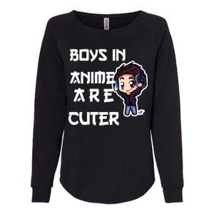 Boys In Anime Are Cuter Womens California Wash Sweatshirt