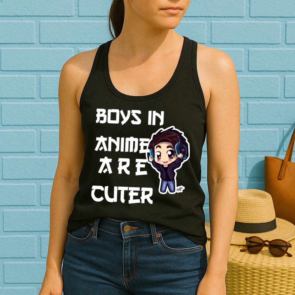 Boys In Anime Are Cuter Womens Tank Top