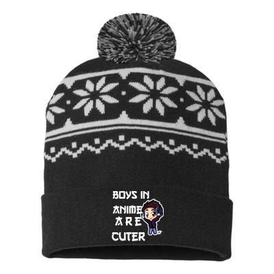 Boys In Anime Are Cuter USA-Made Snowflake Beanie