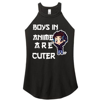 Boys In Anime Are Cuter Women's Perfect Tri Rocker Tank