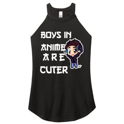 Boys In Anime Are Cuter Women's Perfect Tri Rocker Tank