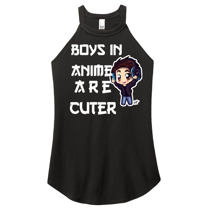 Boys In Anime Are Cuter Women's Perfect Tri Rocker Tank