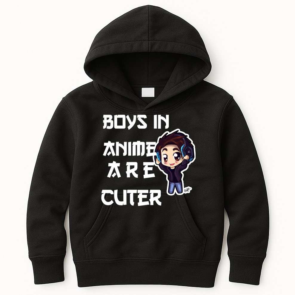 Boys In Anime Are Cuter Kids Hoodie