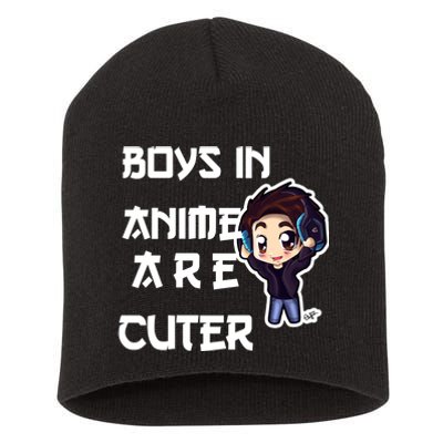 Boys In Anime Are Cuter Short Acrylic Beanie